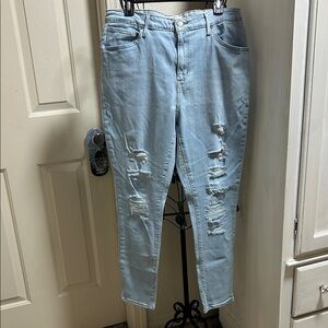 Levi’s Light Blue Distressed Skinny Jeans